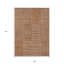 Tapis intérieur / extérieur géométrique lavable 9 pi x 12 pi brun et beige