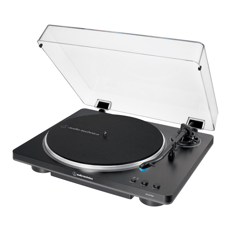 Audio-Technica AT-LP70X Fully Automatic Belt-Drive Turntable (Black/Gray), Black/Gray