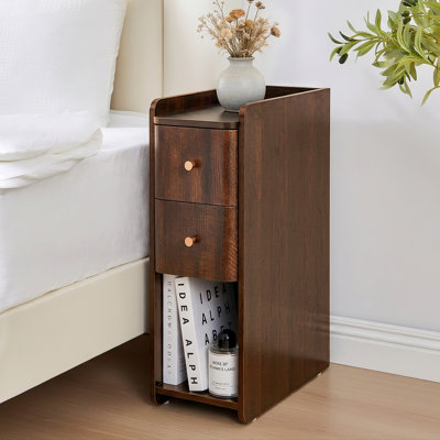 2-Drawer Narrow Nightstand