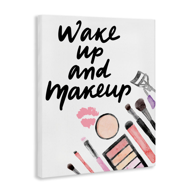 Wake Up & Makeup Canvas, design by Jesse Keith, 48" H x 36" W
