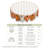 Checkered Pumpkin-Style Design Machine-Washable Polyester Tablecloth