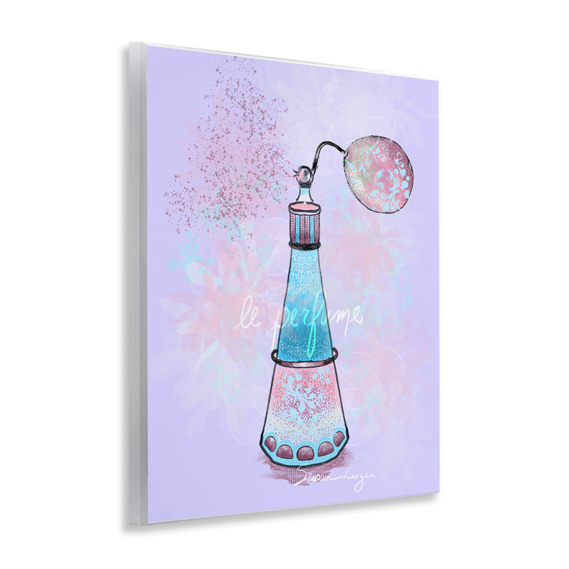 Plaque murale Le Parfum sur mauve, design par Susan Lugar