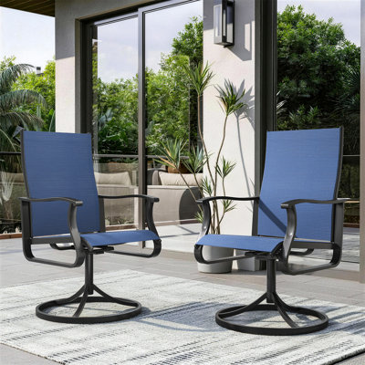 Swivel Patio Dining Armchair (Set of 2)