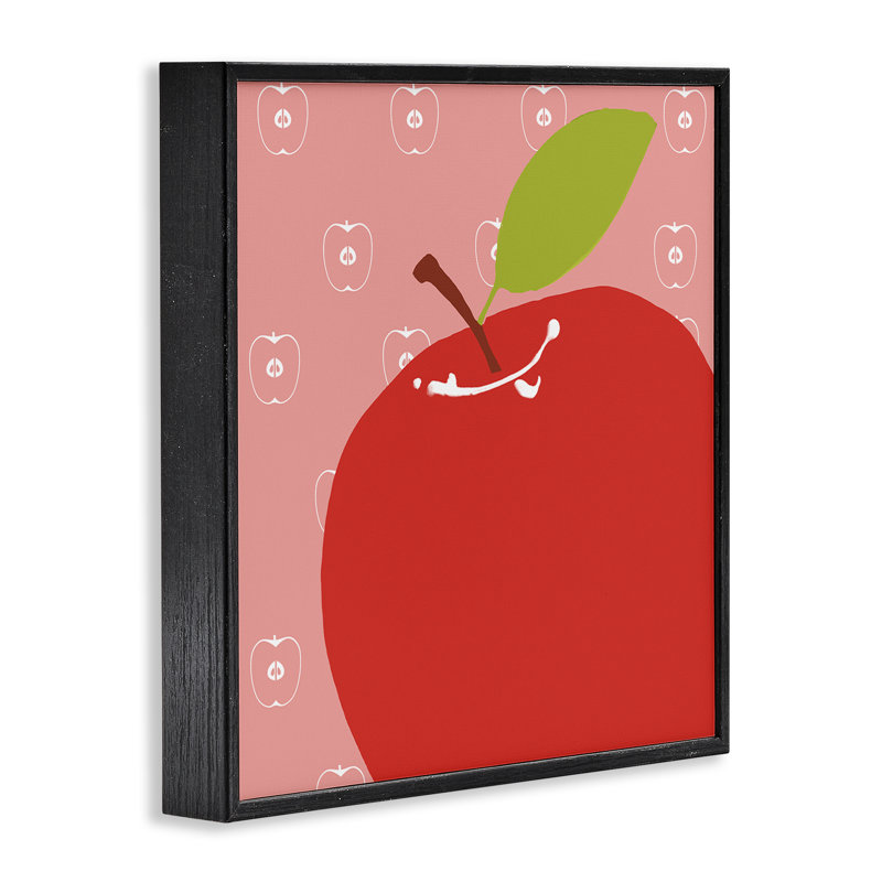  «Bright Apple Fruit», estampe numérique encadrée par Daniela Santiago, H 17 po x l 17 po, Giclée encadrée noir minuit