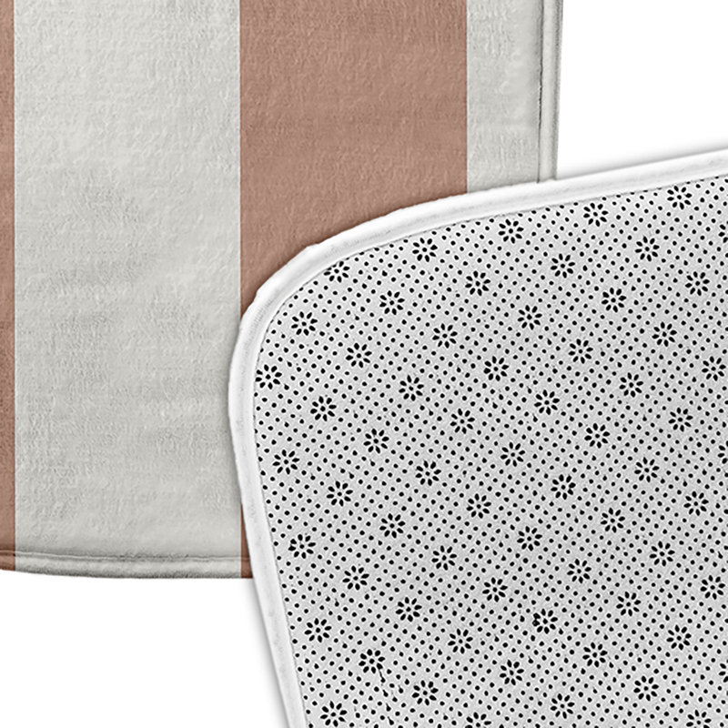 Tapis de bain Shameel, L 17 po x L 24 po, Rose