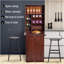 Bureau mural, bureau convertible escamotable, acajou