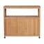 Table de patio d'extérieur en bois de sapin avec rangement - Buffet d'extérieur rectangulaire et console pour terrasse, jardin ou intérieur-1494390553