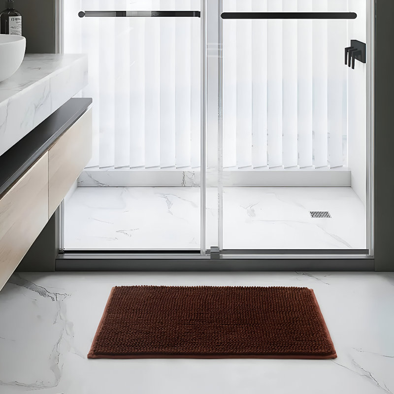 Sylvin Non-Slip Indoor Door Mat, 40cm W x 60cm L, Brown