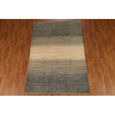 Contemporary Gabbeh Oriental Area Rug 6x8
