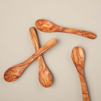 Olive Wood Spoons, Small Set of 4