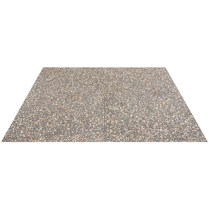 Terrazzo Italy Sacra 24x24 Honed Marble Tile, Dolce Rina Gray