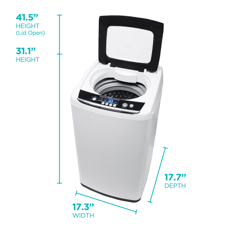 Compact White Stainless Steel Top-Loading Portable Washer
