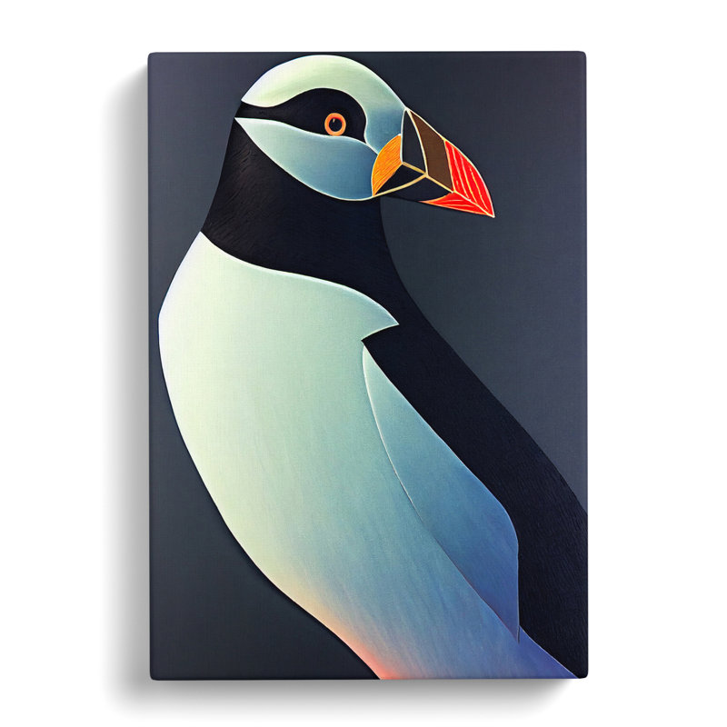Babiarz Puffin Vol.1 - Wrapped Canvas Print, 60cm H x 40cm W x 3cm D