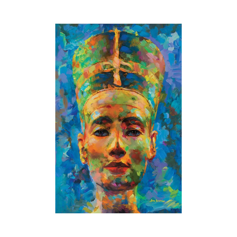 Néfertiti par Leon Devenice - Giclée sur toile tendue avec châssis, H 26 po x l 18 po x 1,5 po