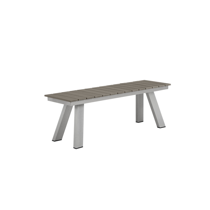 Banc d'extérieur en aluminium Jack, Gris brossé