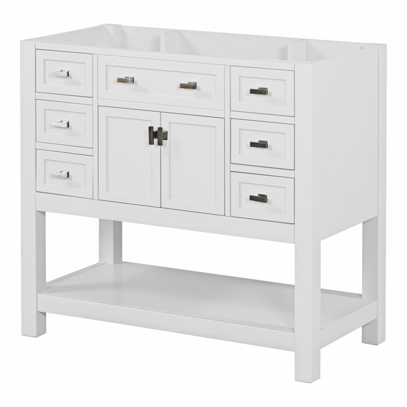 Base de meuble-lavabo simple 35,20 po seulement, Blanc