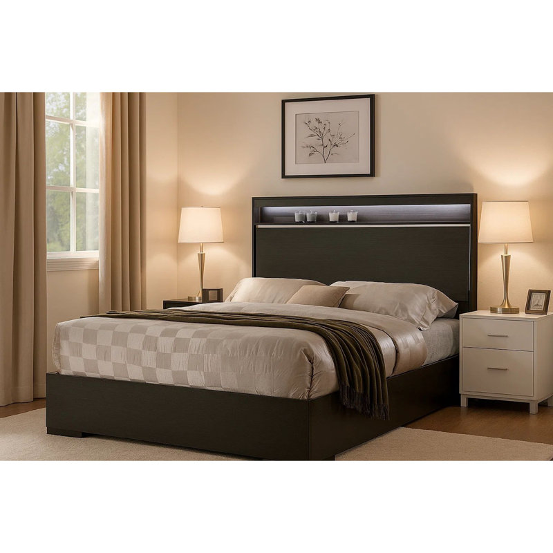 Grand lit plateforme