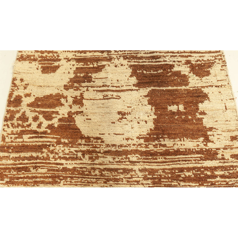 One-of-a-Kind Rectangle 3'2" x 4'7" New Age Rectangle Wool Area Rug in