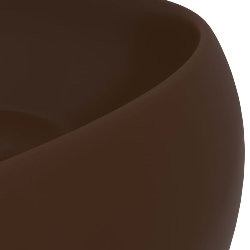 Belfry Bathroom Thorsen 400mm L x 400mm W Ceramic Circular Sink, Dark Brown