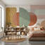 Murale géométrique moderne de style vert pâle-1303428656-1303428659