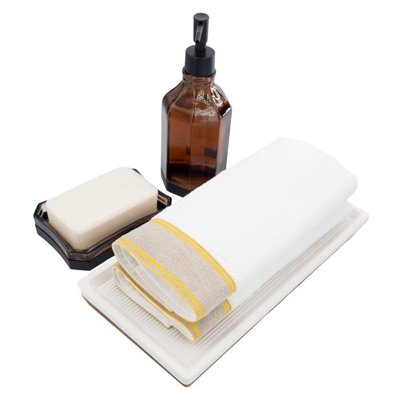 Serviette en coton Loreto, Jaune