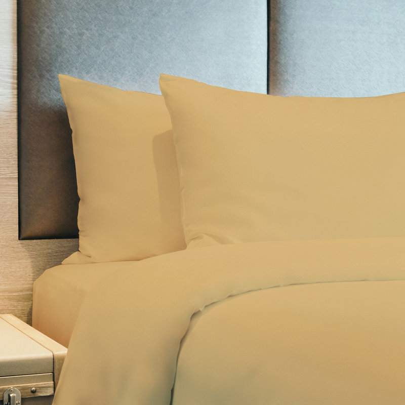 Ensemble de draps en micro-fibre, Ensemble de draps pour taille de lit très grand a, Doré
