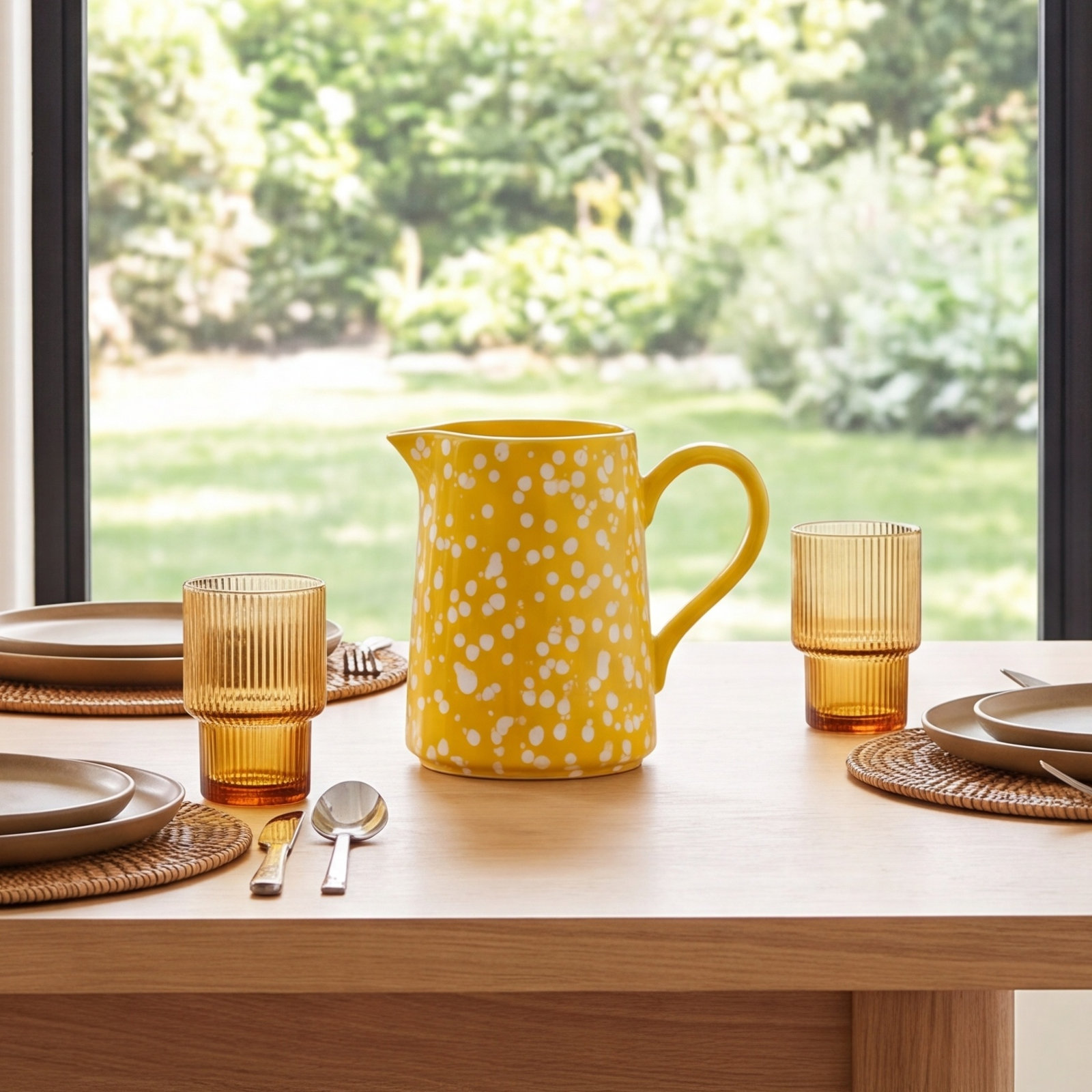 Rafaela 58.5oz. Stoneware Pitcher, Chamomile