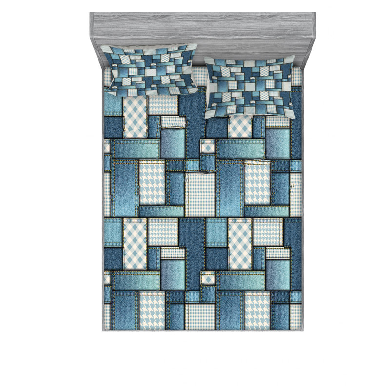 Microfiber Geometric Sheet Set