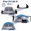 Tente de camping 12 pi (L) x 8 pi (H) x 72 po (H) avec rainfly, tente de camping facile à installer pour 4 à 6 personnes