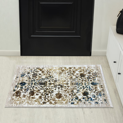 Tapis à motif oriental crème