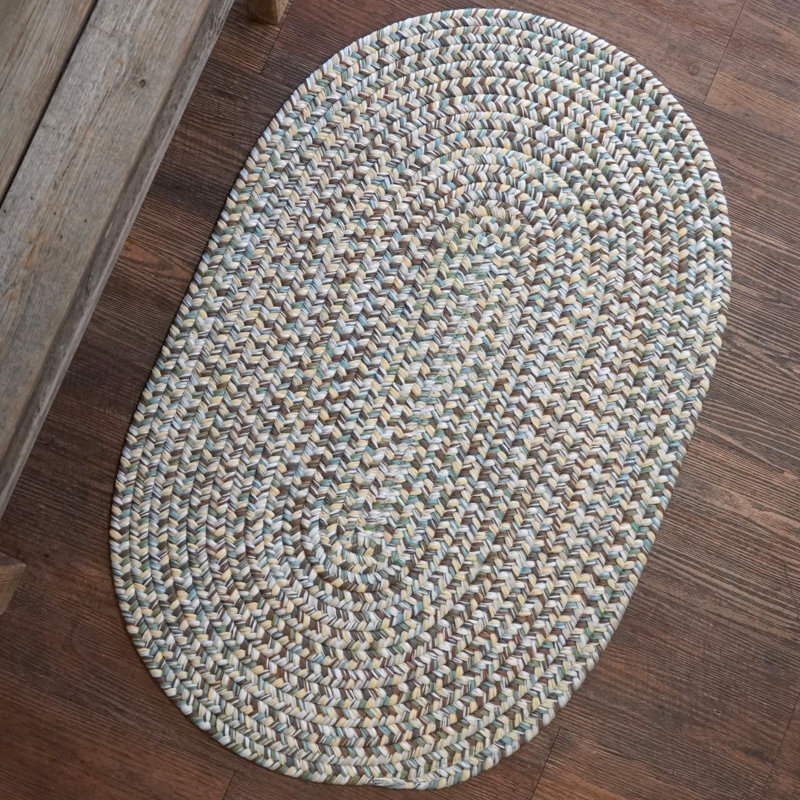 Tapis en tweed multicolore Tishika, Ovale 11 pi x 14 pi