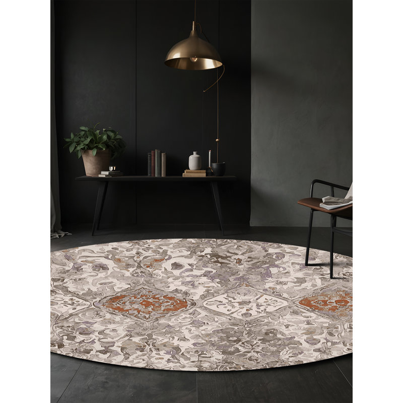 Tapis gris soyeux et moelleux, Rectangulaire 3 pi x 5 pi