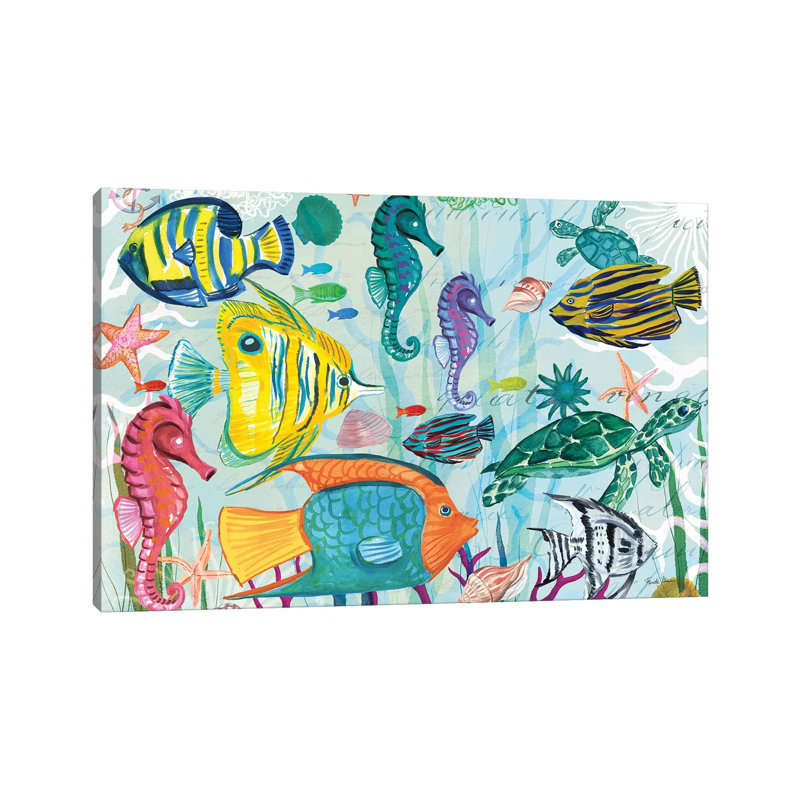 Tropical Underwater V by Farida Zaman - Wrapped Canvas Painting, 66.04 cm H x 45.72 cm W x 1.91 cm D