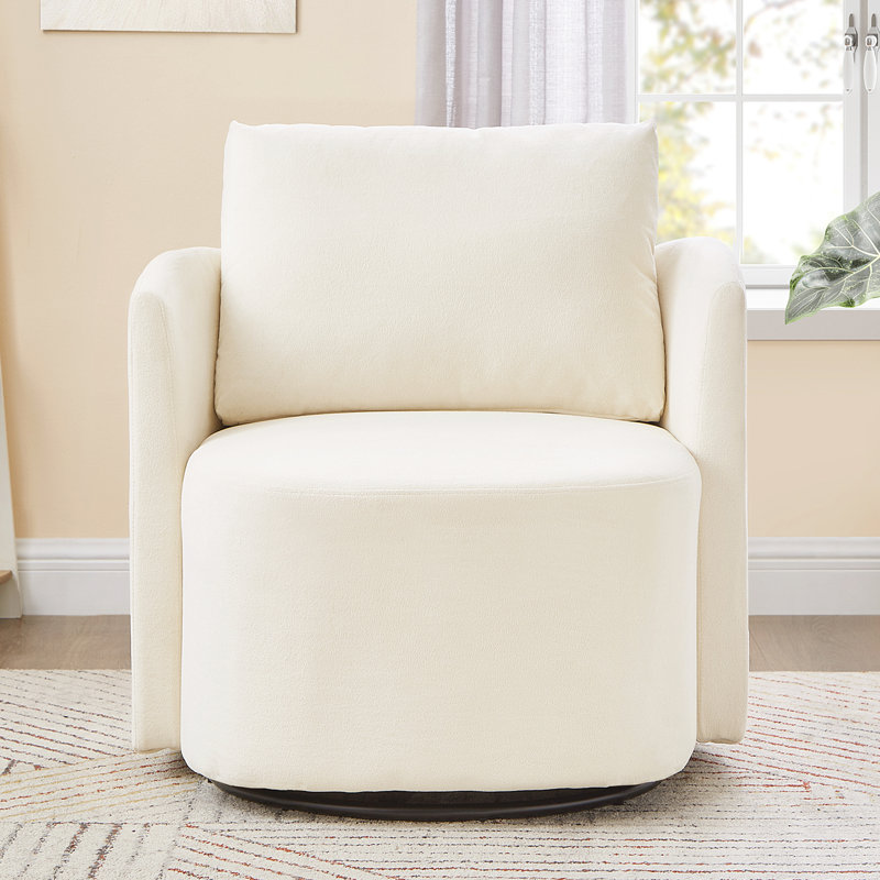 ° Fauteuil pivotant rembourré en chenille ° - Confort moderne pour le salon, la chambre à coucher, le bureau