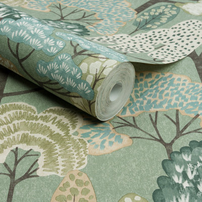 Little Dreamers Collection Tree Motif Wallpaper Roll