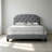 Grey solid wood Queen Bed