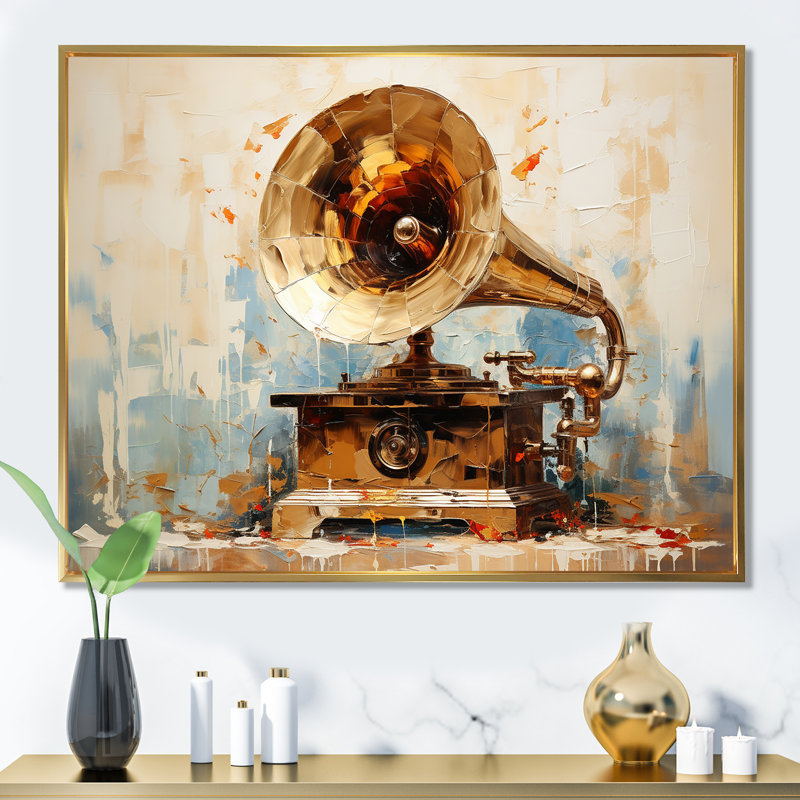 Classic Phonographs, photographies, Cadre flottant doré, H 16 po x l 32 po x P 1 po