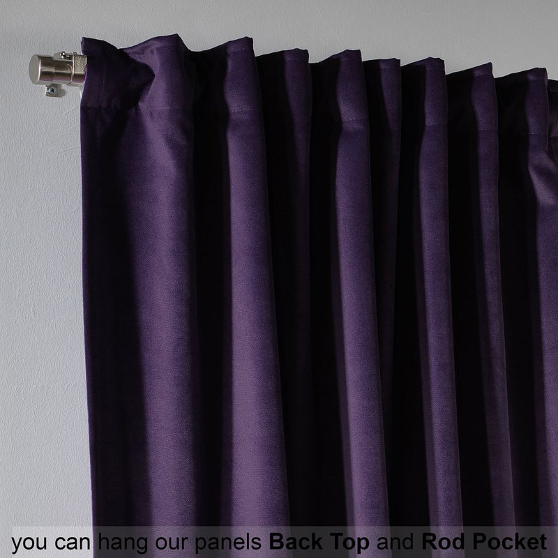 Blackout Single Curtain Panel, Rebeccapurple, 130cm Width x 295cm Drop