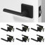 Levier de porte de passage Mirra, design moderne dissimulé pour (couloir et garde-robe) - style minimaliste élégant en noir mat-114645952