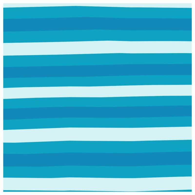 Tapis de bain bleu à rayures horizontales, L 34 po x L 21 po