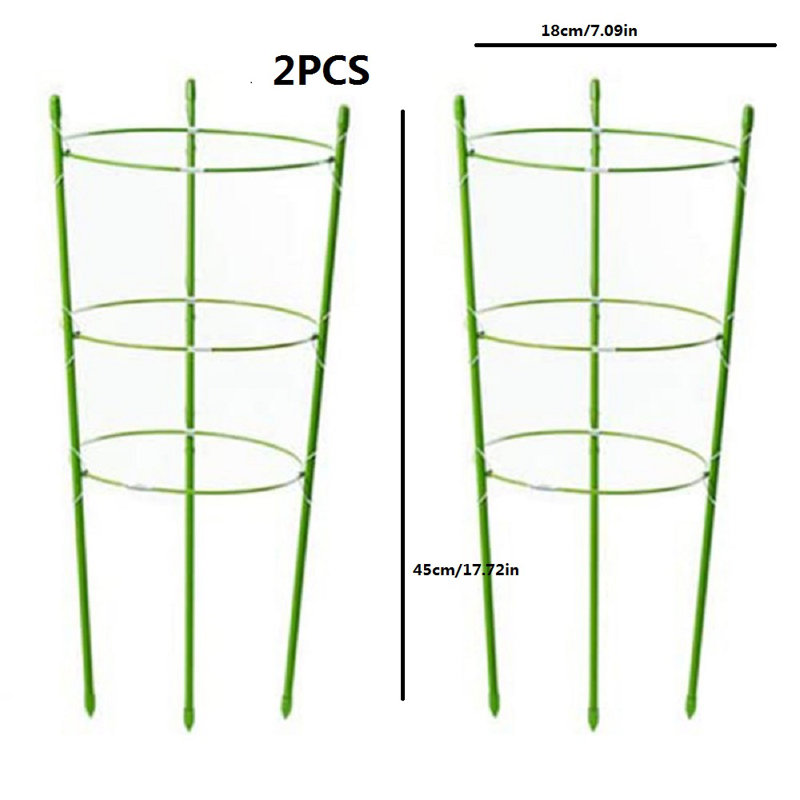 Support pour plante verticale en plastique vert pour plantes, tomates, poivrons