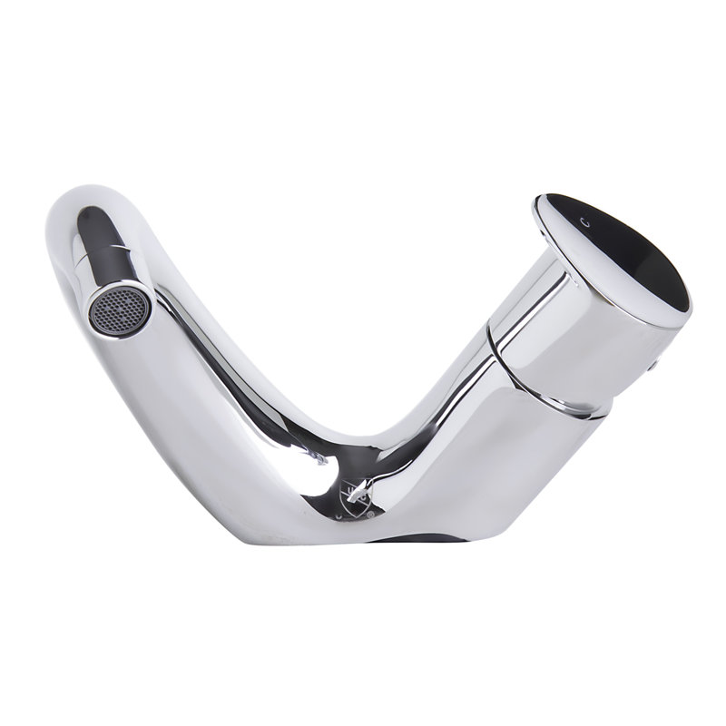 Wave Single-Hole Single-handle Bathroom Faucet, Polished Chrome