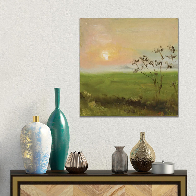 Champ de campagne - reproduction d'art mural - toile tendue, 18" x 18", Gallery Wrapped Canvas, No Frame