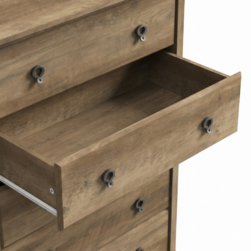 Aleana Traditional 31.2" 5 Drawer Chest With Tapered Leg