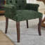 Chaise de salle à manger rembourrée en tissu de chenille, pieds courbés en bois massif, élégante chaise de salle à manger avec accoudoirs pour salle à manger club, paquet simple, SW1895OL-2106245217