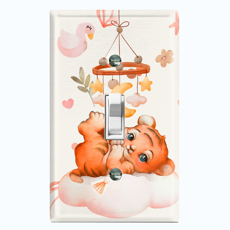 Plaque murale mignonne avec interrupteur à bascule 1 lumière