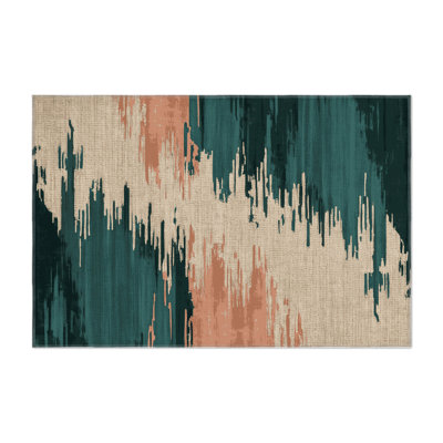 Watercolor Beige Indoor and Outdoor Area Rug