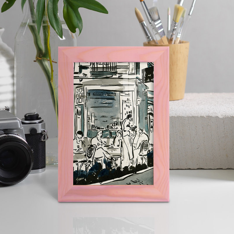 «AUCoin de Larue III», reproduction d'un seul cadre, H 7 po x l 5 po x P 1 po, Encadré rose