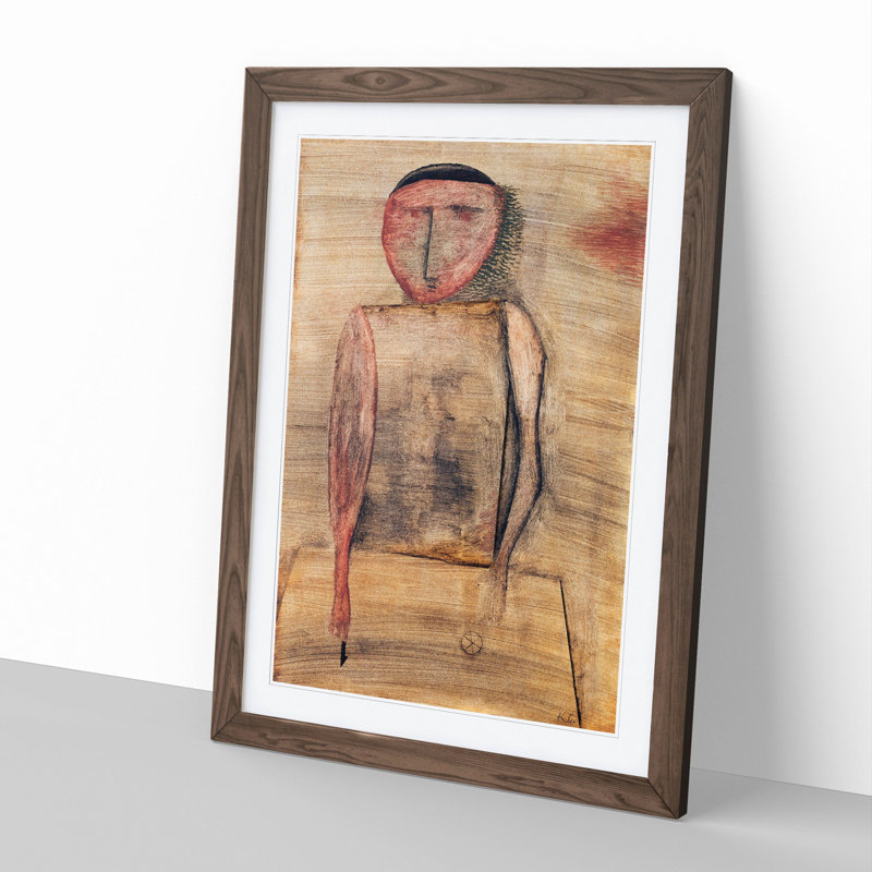 Doctor by Paul Klee - Picture Frame Painting, Walnut Framed, 65cm H x 48cm W x 2cm D
