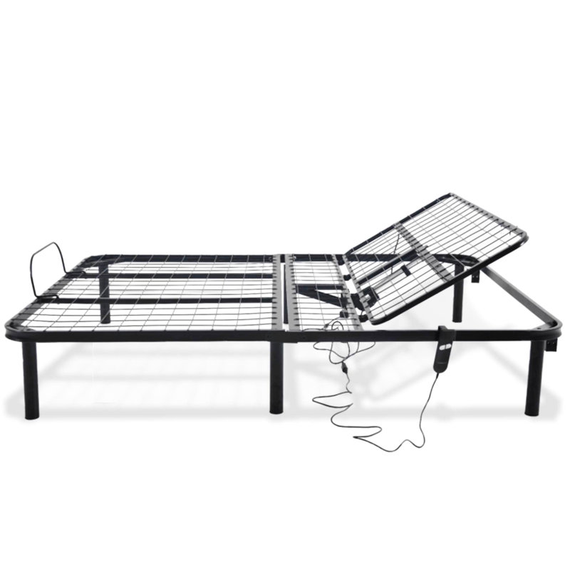 Head Up Only Adjustable Queen Bed, 60.53 In Product Width, 88.23 Lb Package Weight, Black Steel Bed With Setting, And Trustworthy,